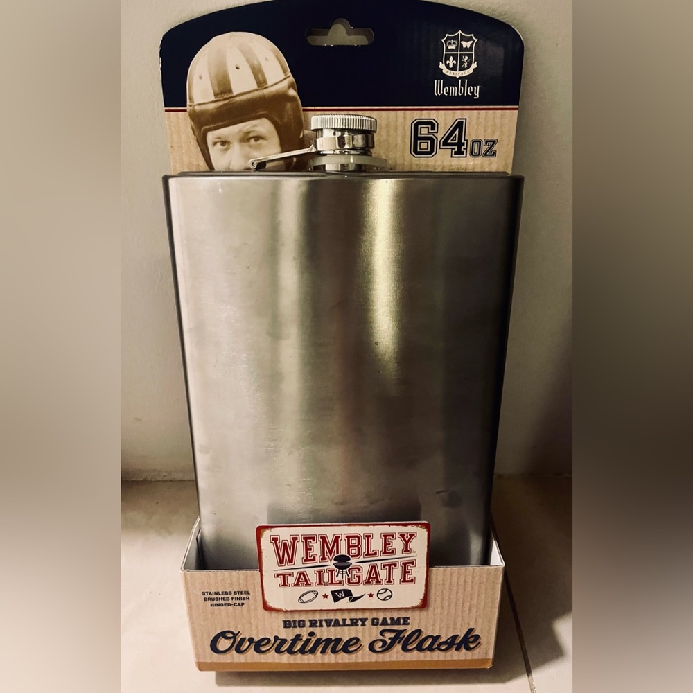 64oz. Wembley Overtime Flask with Vintage Design